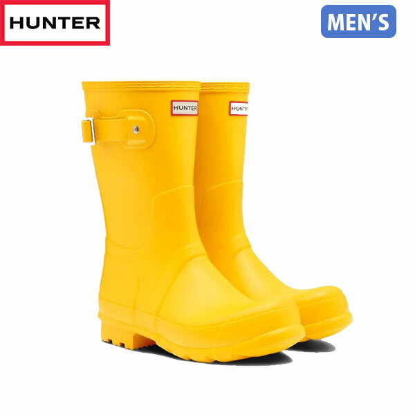 国内正規品 ハンター HUNTER レインブーツ 長靴 メンズ イエロー 防水 雨 梅雨 通勤 MFS9000RMA RYL メンズ オリジナル ショート ブーツ HURMFS9000RMARYL