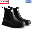 国内正規品 ハンター HUNTER レインブーツ 長靴 メンズ 防水 雨 梅雨 通勤 MFS9016RMA BLK ブラック 黒 メンズ コマンド チェルシー ブーツ HURMFS9016RMABLK