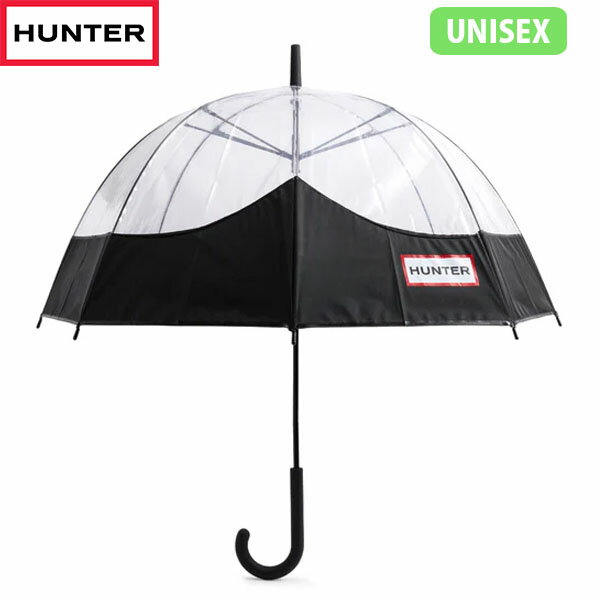 国内正規品 ハンター HUNTER 傘 かさ ユニセックス メンズ レディース トランスペアレント マスタッシュ バブル アンブレラ BLACK UAU7029UPM-BLK ブラック 黒 HURUAU7029UPMBLK