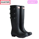 国内正規品 ハンター HUNTER レディース レインブーツ 長靴 防水 雨 雪 WFT2289RMA BLK ブラック 黒 レディース オリジナル マルチバックル トール レインブーツ HURWFT2289RMABLK