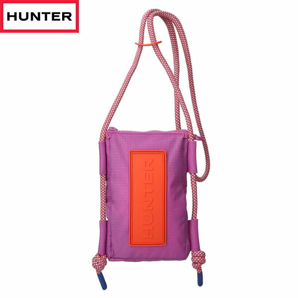 乐天商城 - 国内正規品 ハンター HUNTER スマホショルダー サコッシュ ミニショルダーバッグ UBP1514NRS-EFR ユニセックス メンズ レディース トラベル リップストップ リサイクル ナイロン フォンポーチ エナジーフューシャ / エナジーレッド 旅行 HURUBP1514NRSEFR
