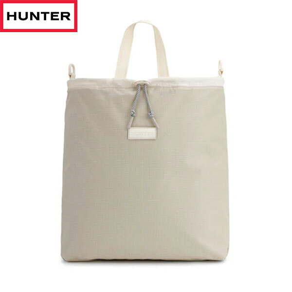 国内正規品 ハンター HUNTER トートバッグ ショルダーバッグ UBT7126NRS-WWS ユニセックス メンズ レディース トラベル マルチファンクション パッカブル トート ホワイト / シルバー 軽量 丈夫 旅行 HURUBT7126NRSWWS