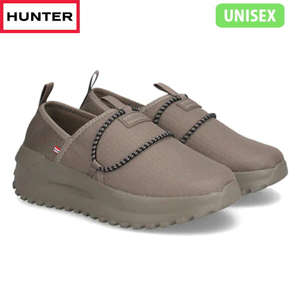 国内正規品 ハンター HUNTER スニーカー スリッポン UFF3118NRS-ECL ユニセックス メンズ レディース イン/アウト フロー リップストップ スリッポン エナジークレイ 軽量 通気性 HURUFF3118NRSECL