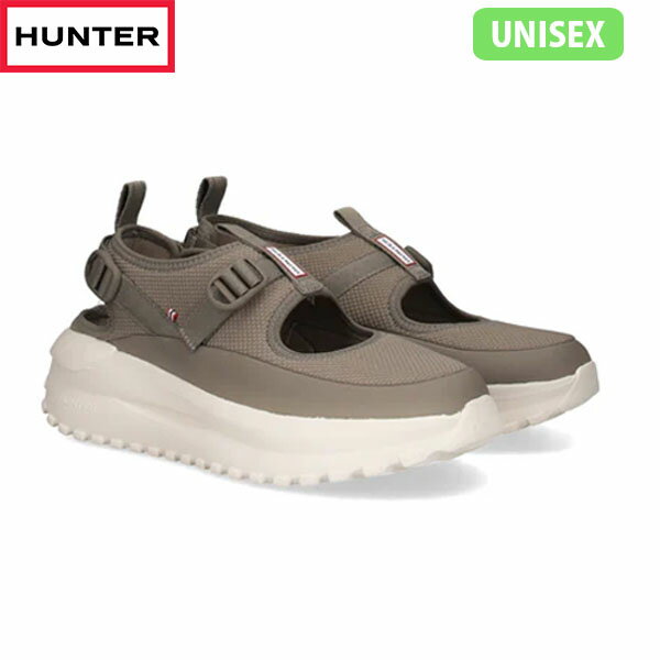 Rakuten - 国内正規品 ハンター HUNTER サンダル UFF7103MSH-ECW ユニセックス メンズ レディース トラベル フロー サンダル エナジークレイ / ホワイトウィロー 軽量 クッション ストラップサンダル HURUFF7103MSHECW