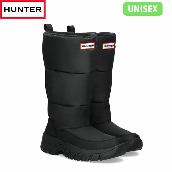 国内正規品 ハンター HUNTER ユニセックス メンズ レディース スノーブーツ ウィンターブーツ イントレピッド ワンダラー トール スノー ブーツ BLACK ブラック 黒 耐水 雪 冬 UFT7120WWU-BLK HURUFT7120WWUBLK