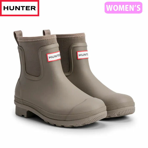 国内正規品 ハンター HUNTER レインブーツ 長靴 WFS2403NRE-ECL レディース オリジナル ネオプレン チェルシー ブーツ エナジークレイ 雨 梅雨 通学 通勤 HURWFS2403NREECL