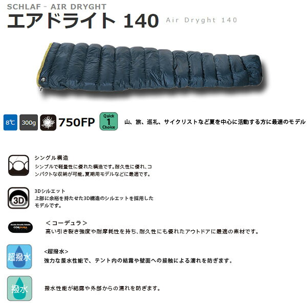 イスカ ISUKA 寝袋 シュラフ インナーシュラフエア ドライト 140 ダークネイビー 封筒型 軽量 夏 冬 キャンプ 登山 アウトドア 138331 ISU138331 reweb-10177877 Retailer リテイラー サンプル画像2