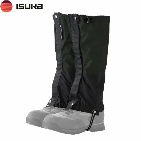 Rakuten - イスカ ISUKA ゴアテックス ライトゲイター フロントジッパー S ブラック 2436 ゲイター 透湿防水 キャンプ 雪山 登山 アウトドア ISU243601