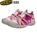 キーン サンダル キッズ シーキャンプ ツー シーエヌエックス KEEN YOUTH SEACAMP II CNX RAINBOW×FESTIVALFUCHSIA KEE1027421