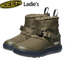 キーン ウィンターシューズ レディース フッドロメオ ウォータープルーフ 防水 KEEN WOMEN HOODROMEO WP DARKOLIVE×BLACK KEE1027782