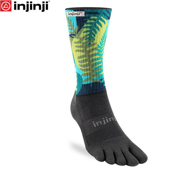 樂天商城 - injinji インジンジ 213470 ジャングル スペクトラムトレイルミッドウェイトクルー 五本指ソックス 靴下 アウトドア ランニング INJ213470JGE