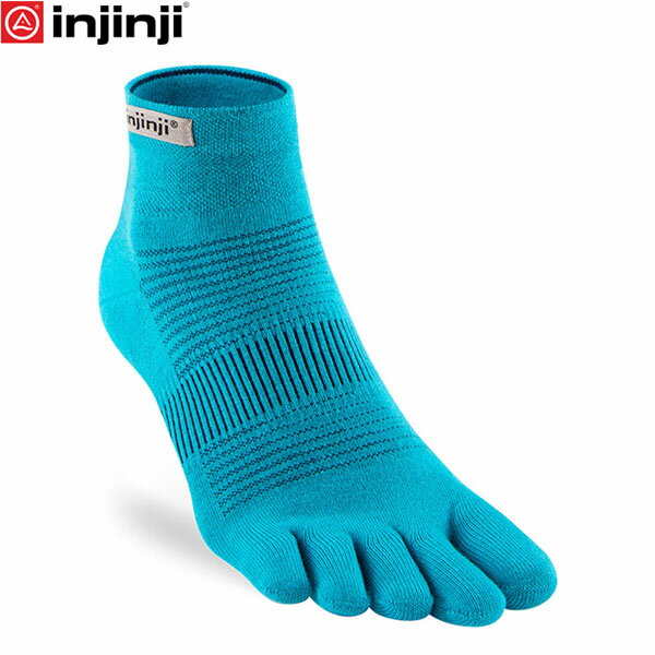 Rakuten - インジンジ injinji ラン ライトウェイト ミニクルー パシフィックブルー 281130 五本指ソックス 靴下 薄手 アウトドア ランニング INJ281130PAC