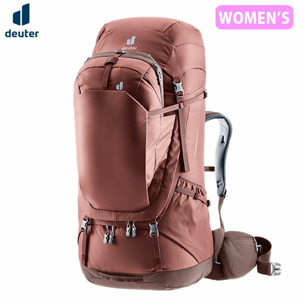 ドイター deuter レディース 女性用 リュック バックパック ボイジャー 60+10 SL カスピア×レーズン 旅行 トラベル アウトドア D3513025 DEU35130255618