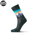 FITS フィッツ ライトハイカークルー MTチャコール 中厚 靴下 ソックス ウール アウトドア トレッキング F1058 F1058078