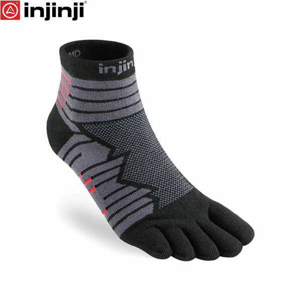 injinji インジンジ ウルトラ ラン ミニクルー オニキス 五本指ソックス 靴下 アウトドア 