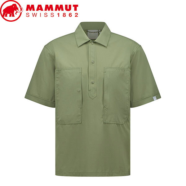 樂天商城 - マムート MAMMUT 1015-01810 半袖シャツ メンズ Free Friday Pullover Shirt AF marsh アジアンフィット ストレッチ 涼しい プルオーバー カジュアル 夏用 MAM10150181040285