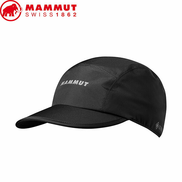 マムート MAMMUT 1191-01960 キャップ 帽子 防水 ゴアテックス ユニセックス Climate Gore-Tex Cap AF black アジアンフィット 雨具 レイングッズ 速乾 MAM1191019600001