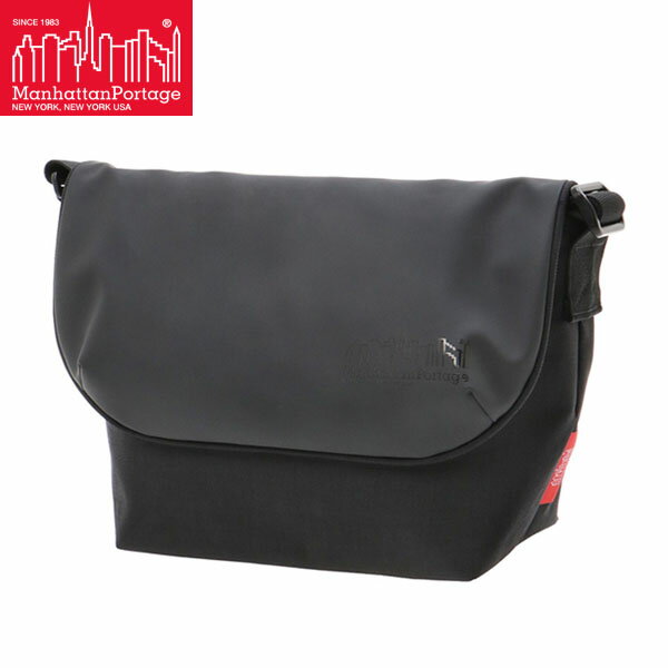Rakuten - マンハッタンポーテージ メッセンジャーバッグ 防水 Manhattan Portage Nylon Messenger Bag JR Back Pocket W/ Divider Magnet VEG Leather 600D HYDR Black ベジレザー マグネット開閉式 MP1605JRBPDMGNTVGL6BLK