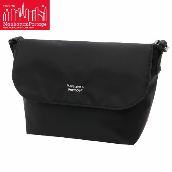 Rakuten - マンハッタンポーテージ メッセンジャーバッグ Manhattan Portage CASUAL MESSENGER SLIM FLIGHT NYLON BACKING BP W/DIV MGNT Black ナイロンツイル マグネット開閉式 MP1605JRSNTWLBPDMGNTBLK