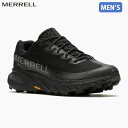 メレル MERRELL メンズ トレイルランニングシューズ アジリティーピーク5 ゴアテックス ブラック/ブラック 防水透湿 厚底 ビブラムソール トレラン MERJ067745