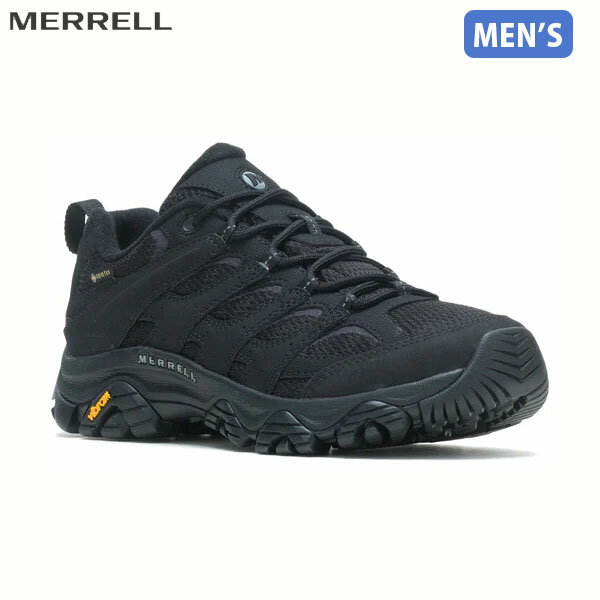 乐天商城 - メレル MERRELL モアブ 3 シンセティック ゴアテックス トリプル ブラック メンズ ハイキングシューズ 透湿防水 J500239 MERJ500239