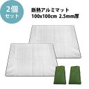 テントマット 2個セット 【KAN000673×2】 銀マット テントインナー シートマット 100X100CM 1M 2.5MM 保温テント用アルミ 遮熱 銀...