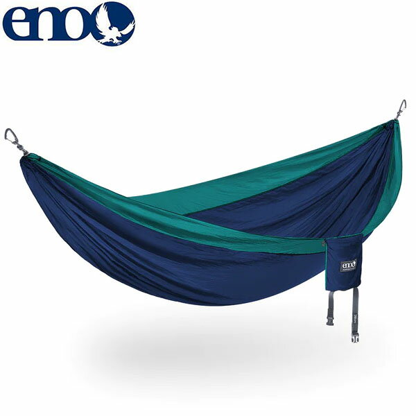 DoubleNest Hammock -New-ベストセラーのDoubleNest Hammockがリニューアルしました！・bluesignR認証のファブリック素材を採用（無地のみ）・5%長くなったボディ・新しく改良されたカラビナとパーツ類・スタッフサック内側に新たなポケットを追加・新たなカラーバリエーション広々としたサイズは非常に快適で、2人で腰かけるのはもちろんですが、1人でのご使用にもオススメです。※キャンプ場やフィールドでご使用いただく場合、別途サスペンションが必要です。※DoubleNest Hammockと組み合わせてご使用いただくには Atlas Suspension System が最適です。耐荷重：約180kg (2人まで)寸法：約2.9m × 1.92m (収納時：10.2cm × 14cm)重さ：約538g素材 ：FreeWaveR 70D Nylon Taffeta, Anodized 7075 Aluminum付属品および備考：専用カラビナ付（登はん用ではありません） enoとは 1990年夏、ピーターとポールのピンホルスター兄弟がフロリダで発足したブランド。兄弟は世界で一番快適なハンモックを作り、それを売ることに情熱を注ぎ、やがてビジネスへと成長。彼らは自分達と似たような波長の人たちに向けた快適なハンモックやアクセサリーを開発・供給してしています。 ※メーカーやモデル等によりサイズ感は異なります。サイズは目安としてお考えください。 ※写真の色と実際の商品の色は多少異なる場合がございます。 ※商品画像はメーカー提供のサンプル画像です。 製品仕様・デザインは改良のため予告なく変更される場合がありますのでご了承ください。 正規品 未使用新品 当店のブランド商品は全て本物です。安心してショッピングをお楽しみください。