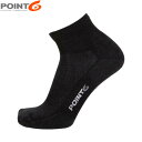 POINT6 ポイント6 メンズ レディース 靴下 ソックス メリノウール Tactical Trainer Extra Light Mini Crew Bla...