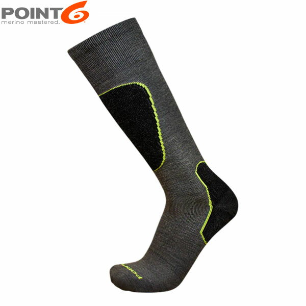 POINT6 �ݥ����6 ��� ��ǥ����� ���� �ϥ����å��� ���Υ����� Ski Pro Light OTC Gray/BrightLime ����� �饤...