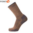 POINT6 ポイント6 メンズ レディース 靴下 ソックス メリノウール Hiking Essential Medium Crew Earth 中厚手 ミディ...