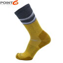 POINT6 ポイント6 メンズ レディース 靴下 ソックス メリノウール Doubletrack Extra Light Crew Mustard エクストラ...