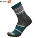 POINT6 ポイント6 メンズ レディース 靴下 ソックス メリノウール Arrow Extra Light 3/4 Crew Gray エクストラライトクッ...