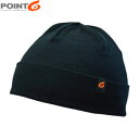 POINT6 ポイント6 メンズ レディース 帽子 ビーニー ニット帽 Double Layer Beanie Black メリノウール P67001BLA