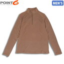 POINT6 ポイント6 メンズ ベースレイヤー インナー Men's Base Layer Long Sleeve Mid 1/4 Zip Top Tan メリノウール P68003TAN