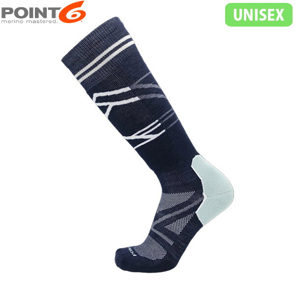 POINT6 ポイント6 靴下 ソックス メンズ レディース メリノウール 中厚手 ライトクッション ひざ丈 ハイソックス DarkNavy ダークネイビー P62432DNV