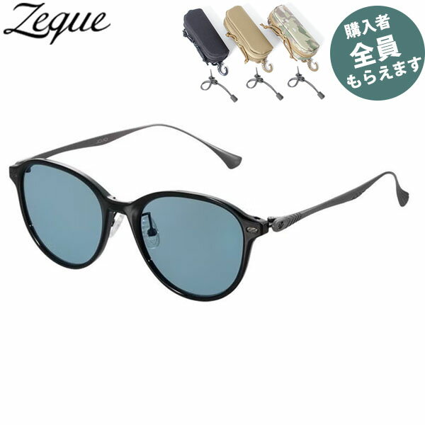 Zeque ゼクー 偏光サングラス【眼鏡ケースプレゼント】 F-2323 ジョジョ #グロスブラック/ガンメタル MB TALEX タレックス ジールオプティクス ZEAL OPTICS PRGREF2323