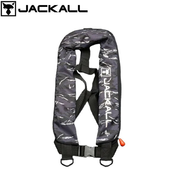 ジャッカル JK自動膨張ライフジャケット(肩掛けタイプ) グレーカモ JACKALL JF03 JAC4525807278828