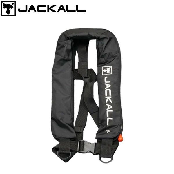 ジャッカル JK自動膨張ライフジャケット(肩掛けタイプ) ブラック JACKALL JF03 JAC4525807278835