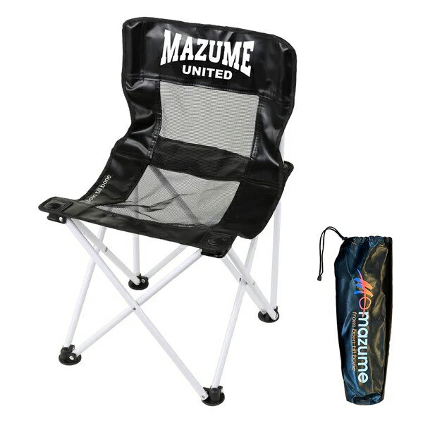 マズメ MZAS-697 ウェーディングチェア ブラック 折りたたみ イス mazume オレンジブルー MZM4571190541315 reweb-10212895 Retailer リテイラー パッケージ画像