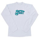 マズメ MZAP-610 ラッシュガードKIDSロング ホワイト キッズ ウェア mazume オレンジブルー MZMMZAP610WHT