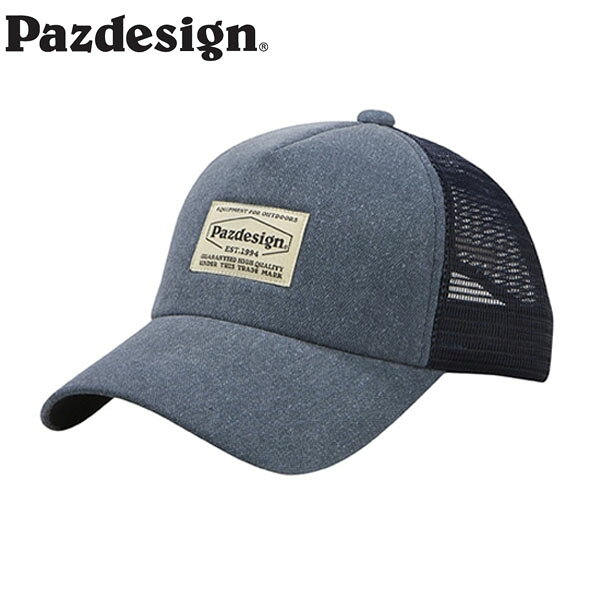 パズデザイン Pazdesign 帽子 キャップ Pazdesignメッシュキャップスクエア ブルーグレー PHC-082 釣り フィッシング アウトドア 綿100％ PAZPHC082BGY