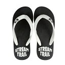ストリームトレイル ビーチサンダル サンダル StreamTrail BeachSandals Black/White STR007