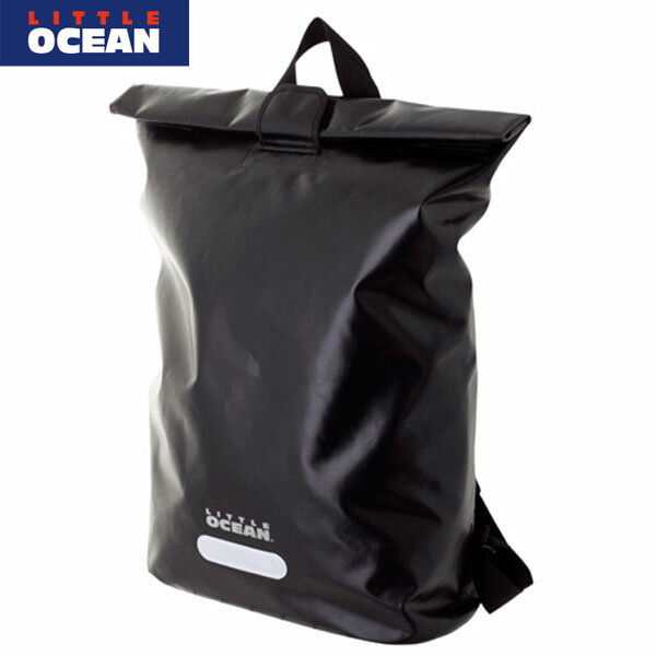 リトルオーシャン LITTLE OCEAN OB-12 ターポリン 防水バックパック ブラック TARPAULIN WATERPROOF BA..