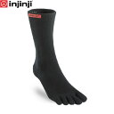 injinji インジンジ スポーツオリジナルウェイトクルー ブラック（BK） 5本指ソックス 靴下 スポーツ ジム 052270 INJ052270BK