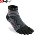 injinji インジンジ ウルトラ ラン ミニクルー オニキス 五本指ソックス 靴下 アウトドア ランニング 吸水速乾 401130 INJ401130ONY