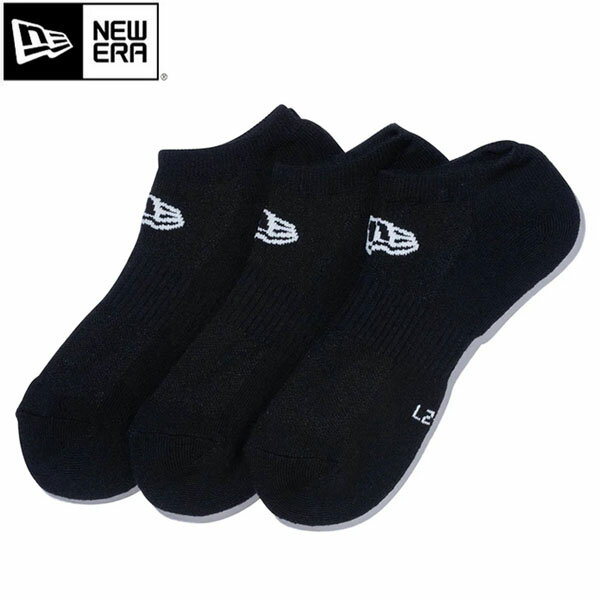 �˥塼���� NEW ERA ���� ���å��� SOCKS ���硼�� 3�ڥ� 3­���å� ��˥��å��� ��� ��ǥ����� �֥�å� Z-NER14518171