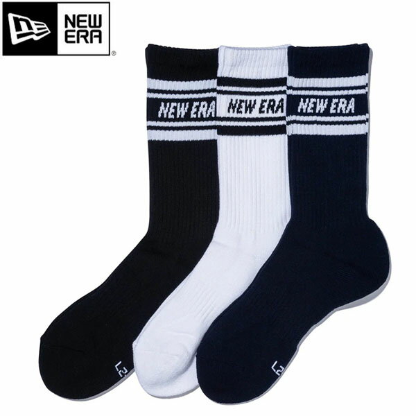 �˥塼���� NEW ERA ���� ���å��� SOCKS ���롼 3�ڥ� �饤�� 3­���å� ��˥��å��� ��� ��ǥ����� �֥�å�/�ۥ磻��/�ͥ��ӡ� Z-...