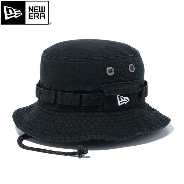 乐天商城 - ニューエラ サファリハット 帽子 NEW ERA 14524834 アドベンチャー ベーシック ダックコットン ブラック × ホワイト NER14524834