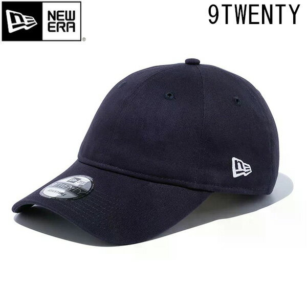 ニューエラ キャップ 帽子 NEW ERA 14525070 9TWENTY ロングバイザー ノンウォッシュコットン ベーシック ネイビー × ホワイト NER14525070(4.0)