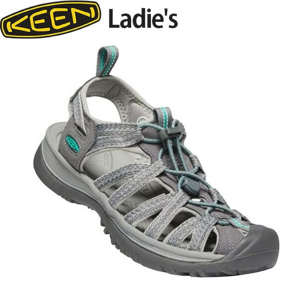 キーン サンダル レディース ウィスパー KEEN WOMEN WHISPER MEDIUMGREY×PEACOCKGREEN KEE1022814
